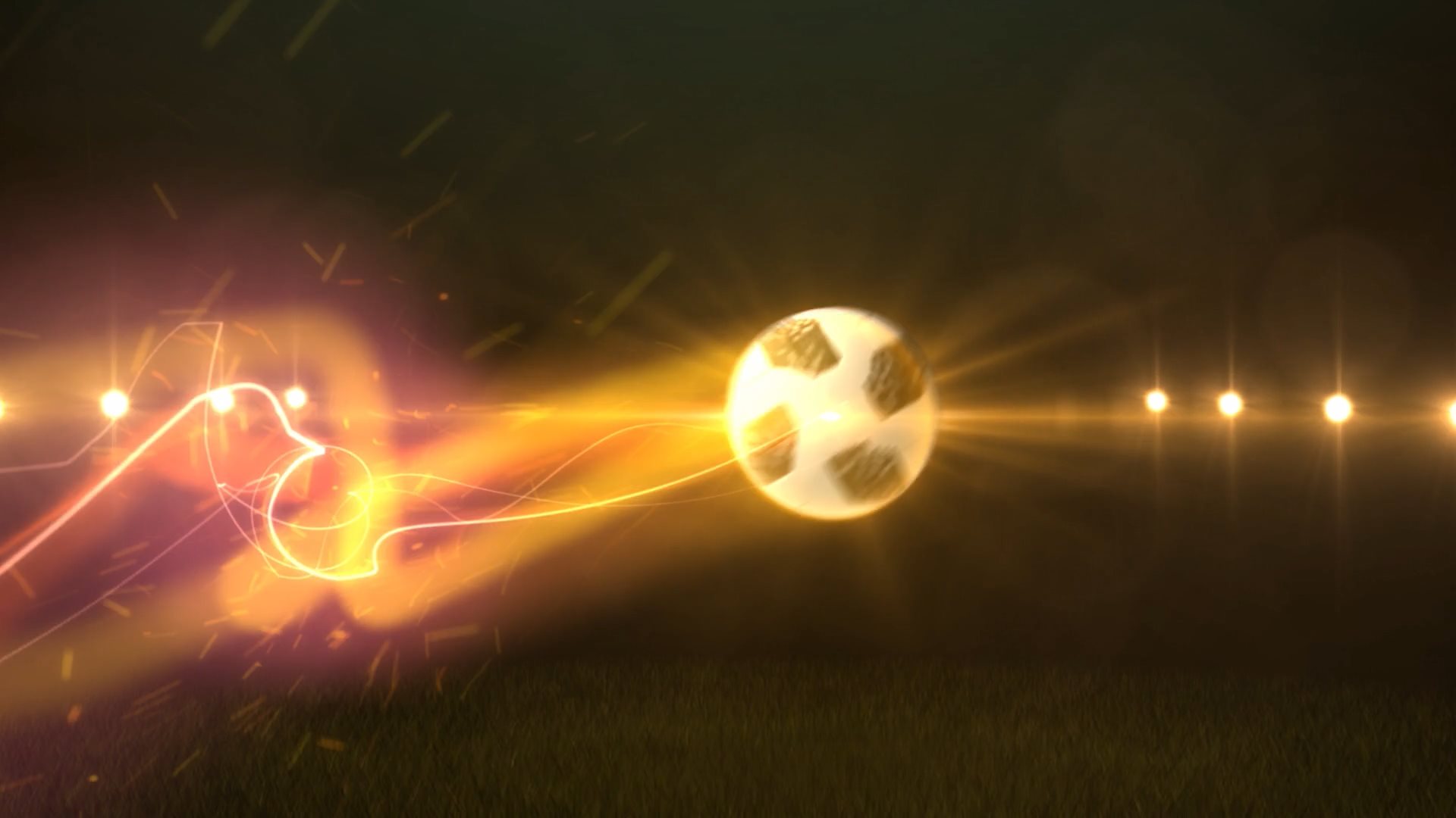 Video of glowing soccer ball moving fast