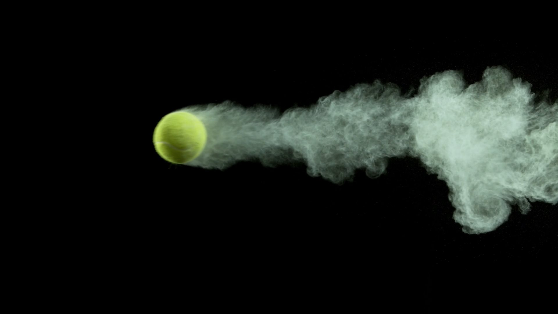 Video of a tennis ball shooting by