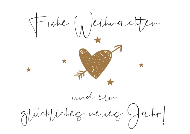 Online Weihnachtskarte mit Liebesherz