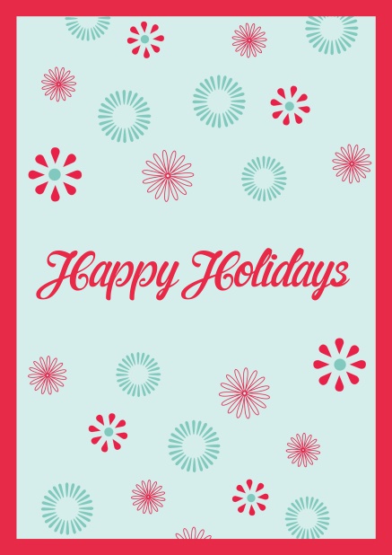 Online Christmas card with Happy Holiday customizable text.
