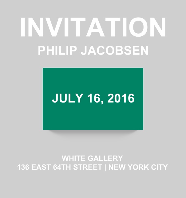 Corporate online invitation card with modern look and color emphasized box. Green.