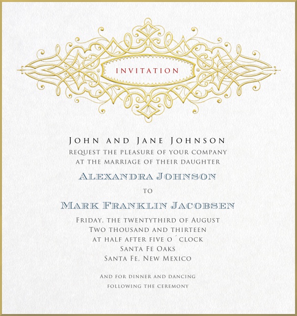Formal Online Invitation card for weddings and precious birthday invitations.