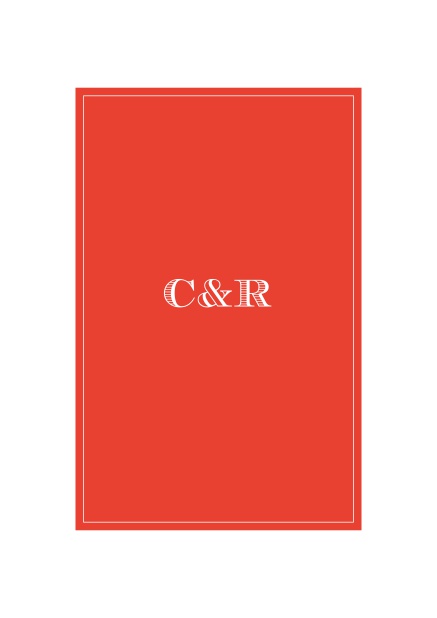 Online Classic Wedding invitation card with beautifully placed text field in various colors. Red.