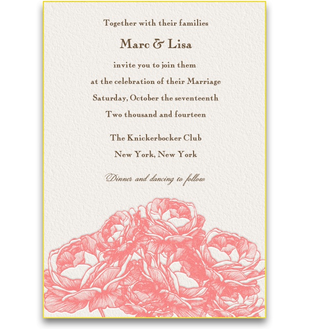 Frühlingshafte Online Einladungskarte für Hochzeiten mit kunstvollem Blumenmotiv.