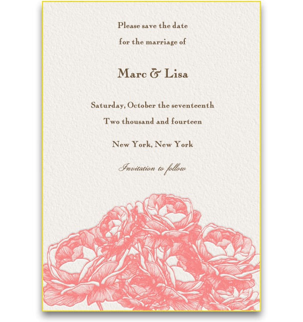 Hochzeits Online Save the Date Karte mit kunstvollem Blumenmotiv.
