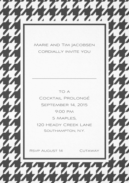 Classic invitation card with Bavarian style frame in various colors. Grey.