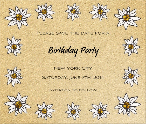 Beige Spring Themed Seasonal Engagement Save the Date Card with Daisies.