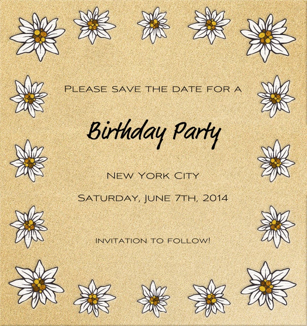High Beige Spring Themed Seasonal Engagement Save the Date Card with Daisies.