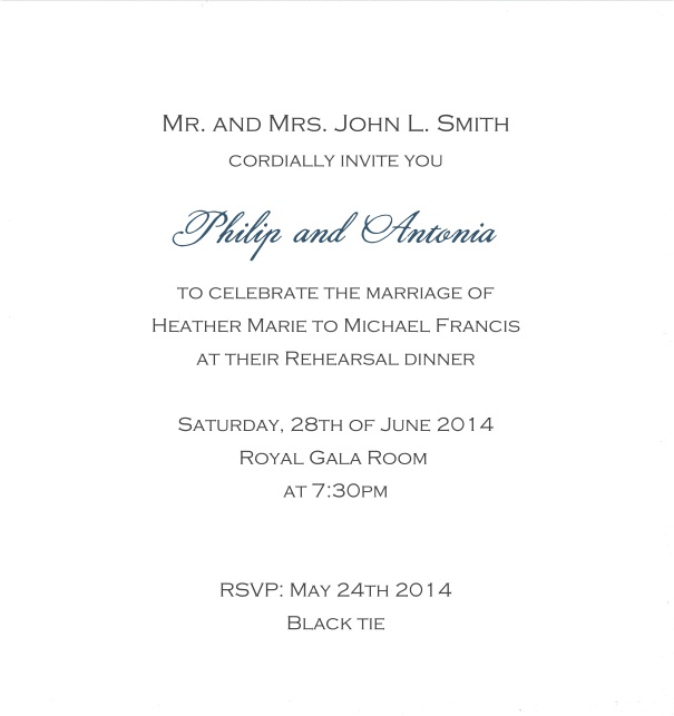 Classic invitation card with white paper and fine frame in color of your choice. White.