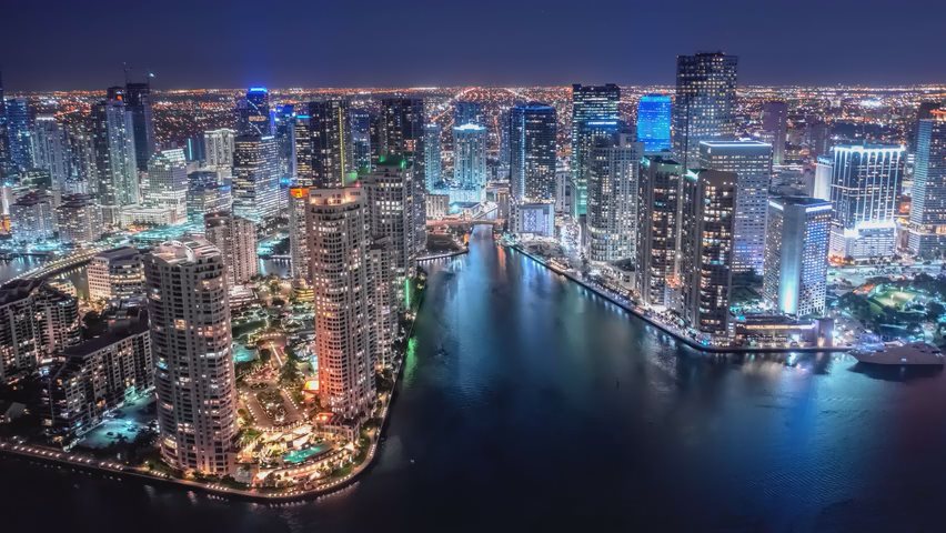 Video of Miami at night