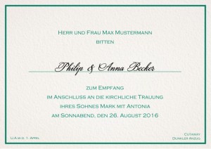 Klassische Hochzeitskarte für Was ist Ihr Hochzeitsstil.