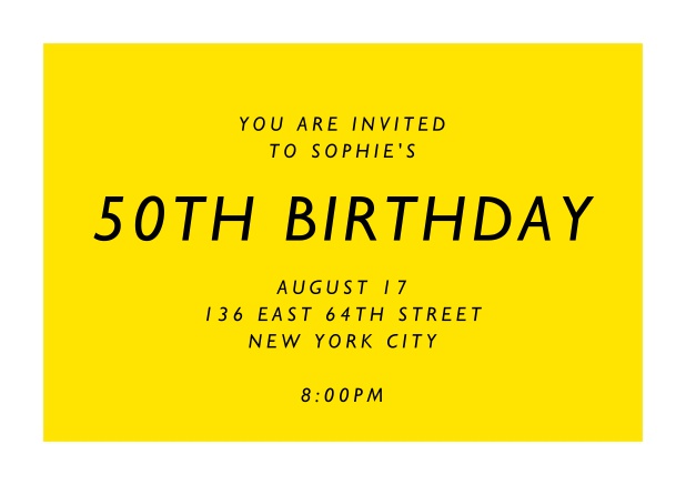 50th birthday online invitations