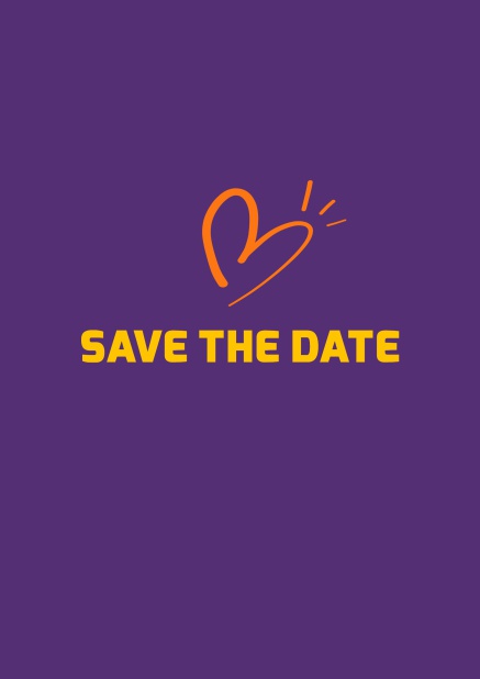 Online Save the date Karte mit witzigem Herz