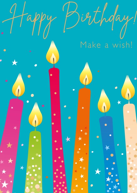 Online Grusskarte zum Geburtstag mit Geburtstagskerzen