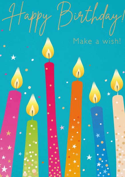 Birthday Card with candles