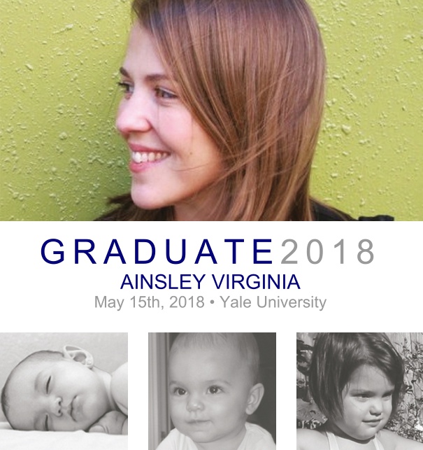 Personalize this lovely photo card with 4 photos to announce your 2018 graduation.