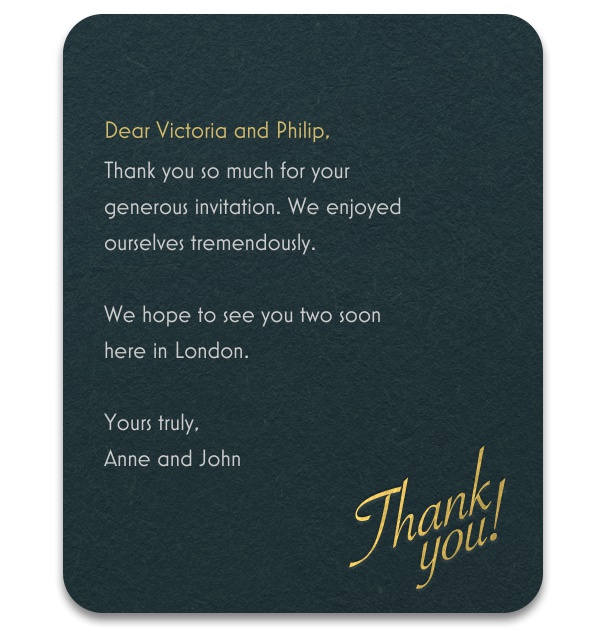 Thank you card online with Blue Background