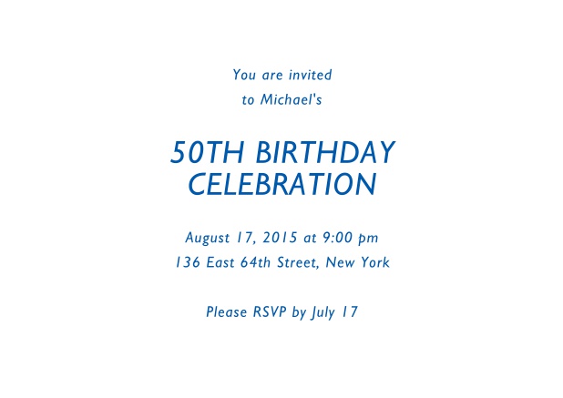 50th birthday online invitations