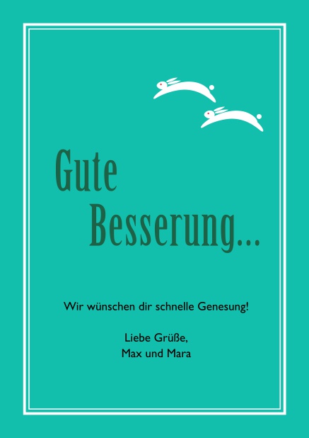 Online Gute Besserung wünschen mit dieser hübschen gelben Karte mit weißem Rahmen. Rosa.