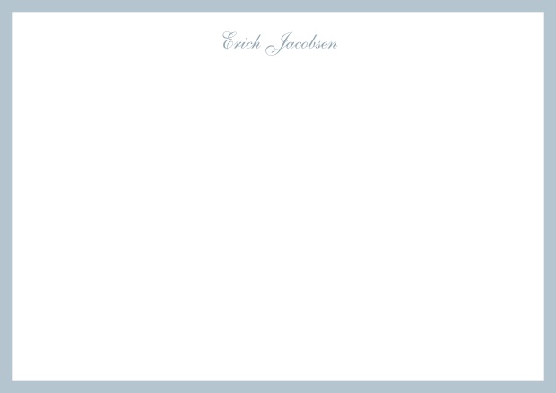 Online Trauer-Briefkarte mit Rahmen in schwarz oder gedeckten Farben. Blau.