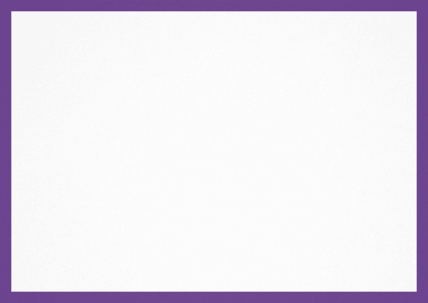 White card with elegant border in various colors. Purple.