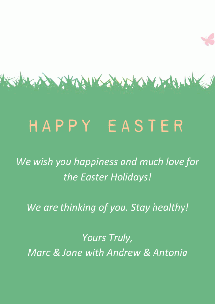 Wish Happy Easter with this virtual Easter card with animated Easter eggs.