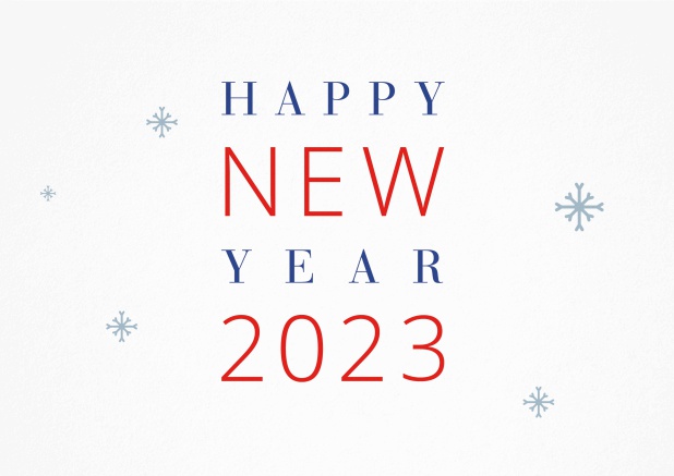 Happy New Year 2023 mit dieser Grusskarte wünschen