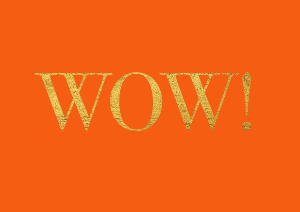 Express your enthusiasm with this WOW! Card Orange.