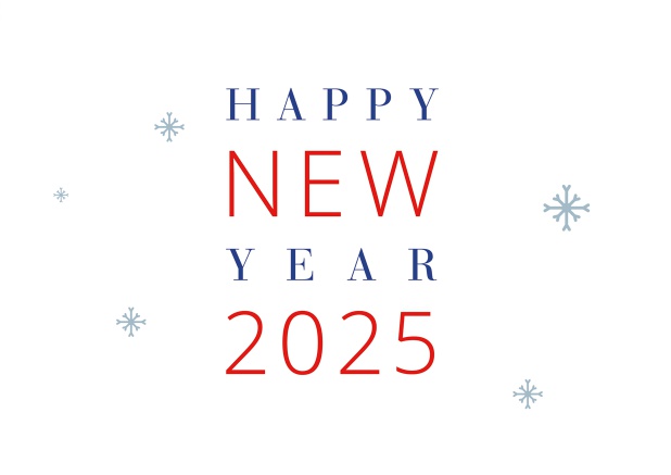 Online Happy New Year Rot und Blau Grusskarte