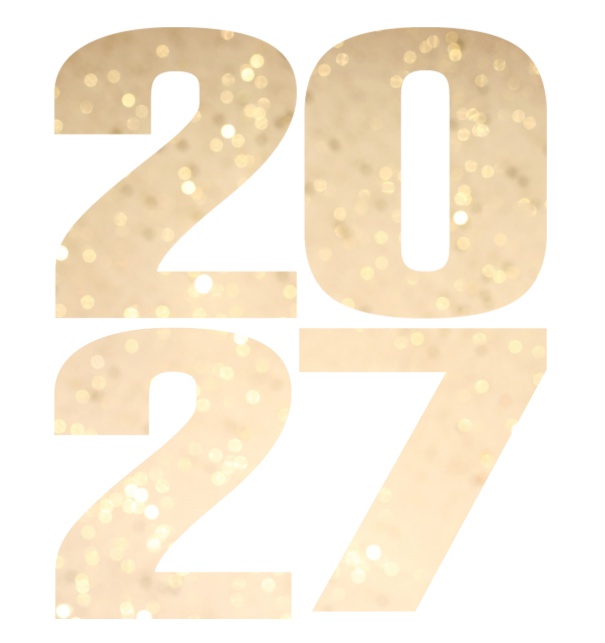 Large Online Invitation card with cut out 2027 White.