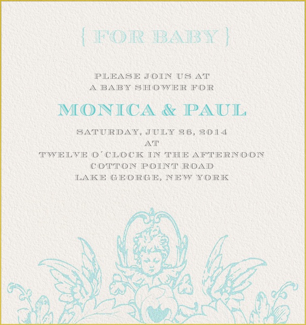 Cherub Letterpress Baby Baby Shower