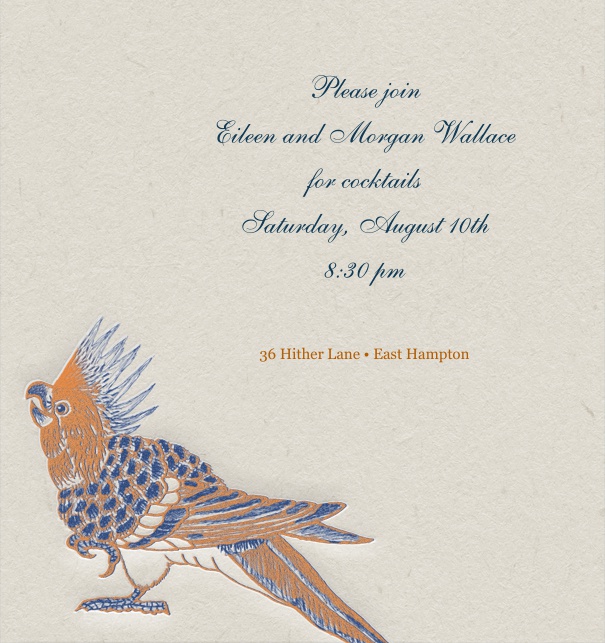 Online Cocktail Invitation with cockatoo.