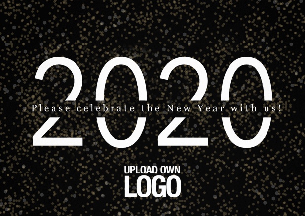 2020 invitation card on Leather for new year's eve or other celebrations