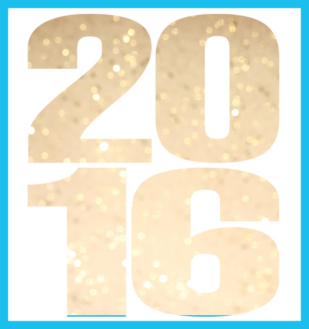 Oniine invitation card with cut out 2016 for own photo Blue.