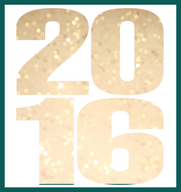 Oniine invitation card with cut out 2016 for own photo Green.