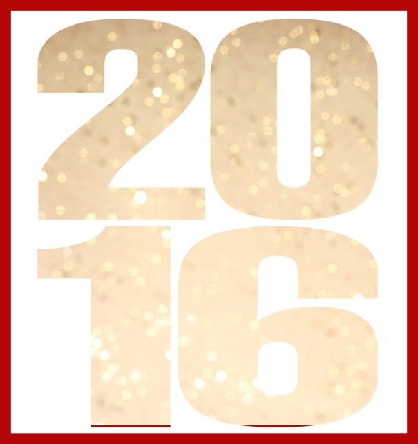 Oniine invitation card with cut out 2016 for own photo Red.