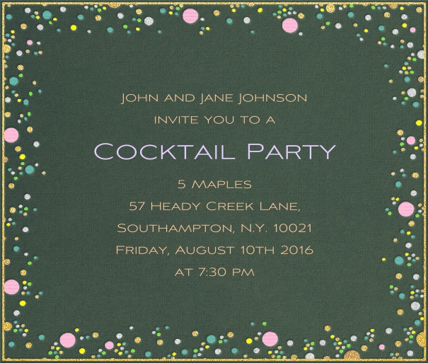 Square Spring Seasonal Party Invitation template with seasonal motif.