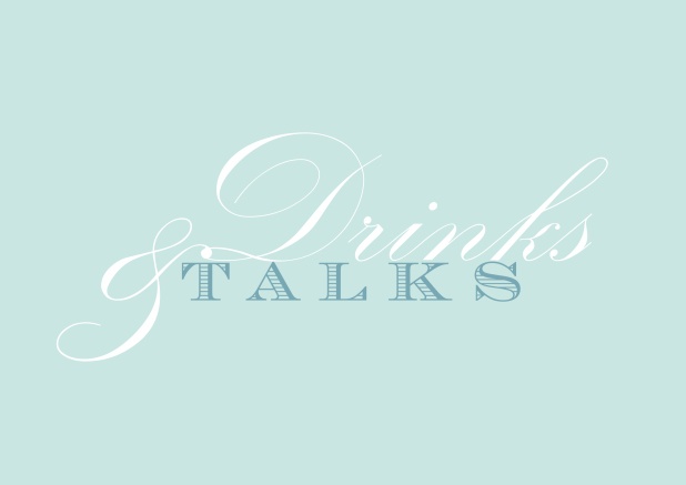 Online Karte mit der Aufschrift "Drinks&Talks".