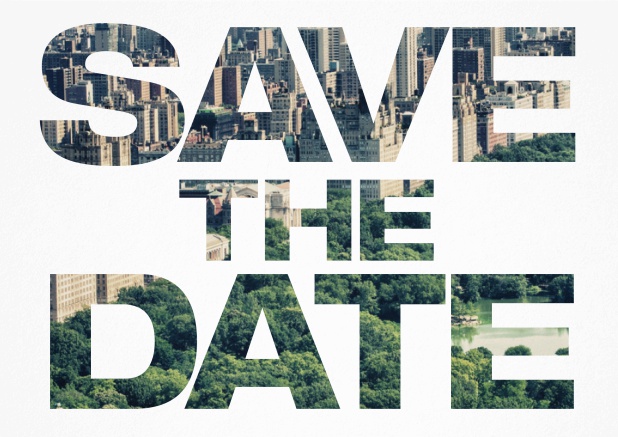 Cut out photo Save the date - Wedding Save the Dates Personalize this save the date card with your own photo below the cut out save the date text