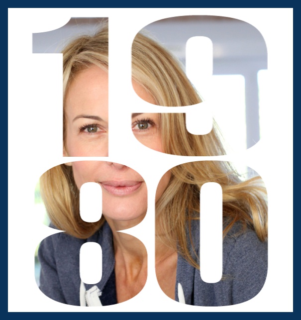 Born in 1980 large - Navy - 40th Anniversary Online invitation card with cut out 1980 for own photo, great for 40th Birthday invitations Navy.