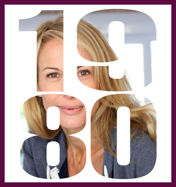 Born in 1980 large - Purple - 40th Anniversary Online invitation card with cut out 1980 for own photo, great for 40th Birthday invitations Purple.