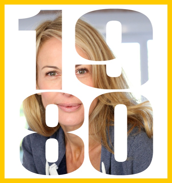 Born in 1980 large - Yellow - 40th Anniversary Online invitation card with cut out 1980 for own photo, great for 40th Birthday invitations Yellow.
