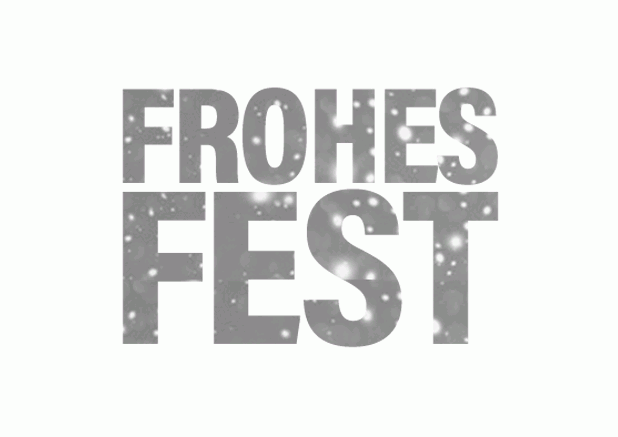 Frohes Fest Schnee animiert - Animierte Weihnachtskarten Online Weihnachtskarte in Weiß mit animiertem Frohes Fest