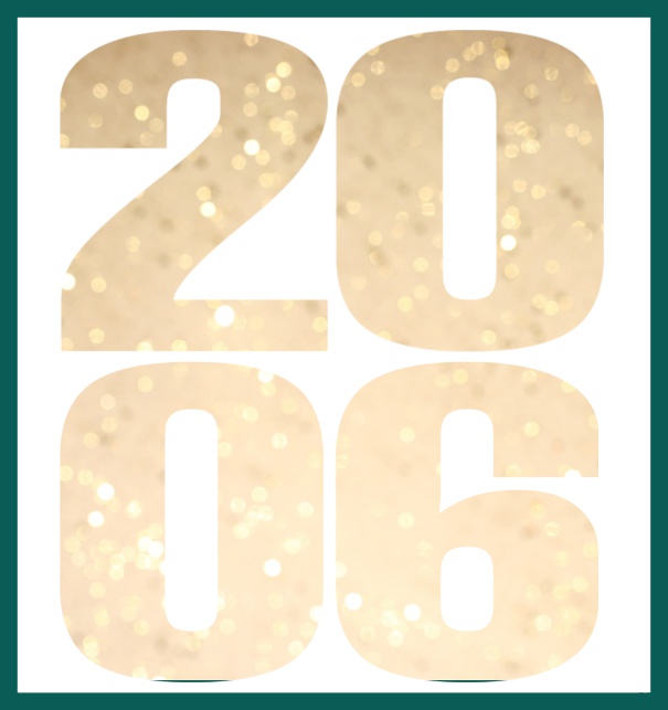 Oniine invitation card with cut out 2006 for own photo Green.