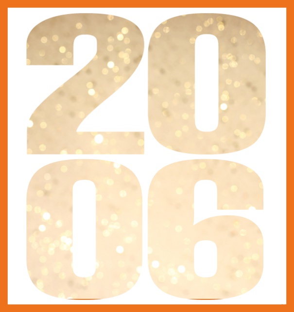 Oniine invitation card with cut out 2006 for own photo Orange.