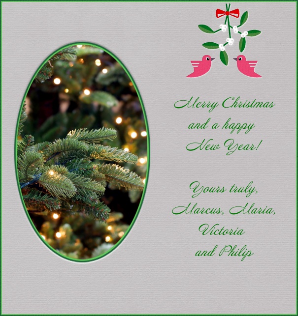 Rectangle Seasonal Themed Invitation Card with Customizable Photo.