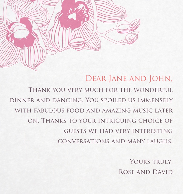 Online Hochzeitskarte mit Rosa Blumen.