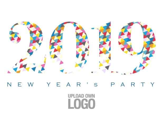 colorful 2019 new years