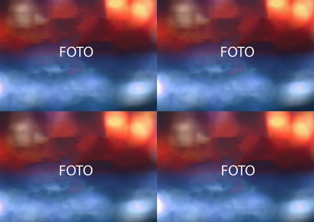 Einfach gestaltete Fotokarte in Querformat mit 4 Fotofeldern zum Foto selber hochladen.