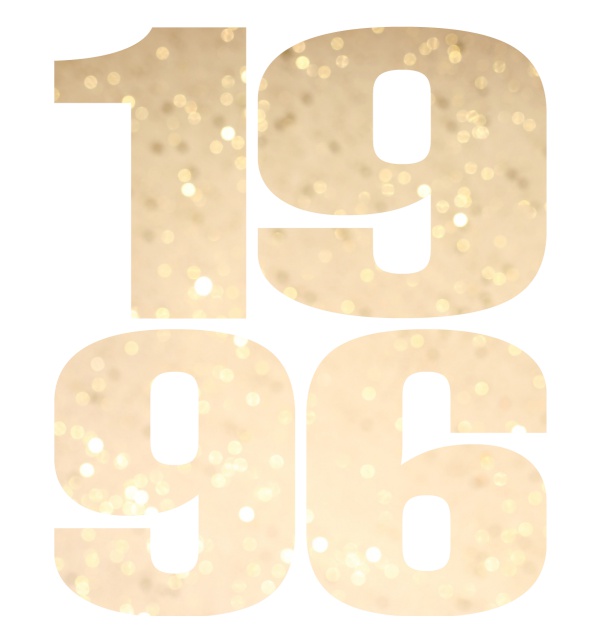 Oniine invitation card with cut out 1996 for own photo White.